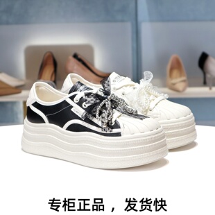 COMELY康莉2026年新款厚底小白鞋透气休闲女鞋KKF56336DA03DU01