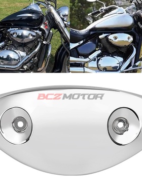 适用铃木VL400 VL800 改装电镀空滤盖 边盖外壳空气滤清器盖01-17