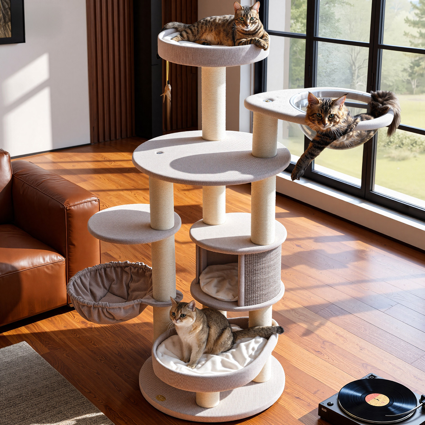 兽牌森林猫爬架实木猫窝猫树一体多猫大猫专用大型猫缅因家用剑麻,宠物/宠物食品及用品,猫爬架,淘宝优惠券,粉丝福利购,淘宝优惠卷