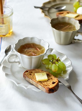 MY家 - 日本 STUDIO M' Manoir 古董风 温暖3色花边餐盘/马克杯