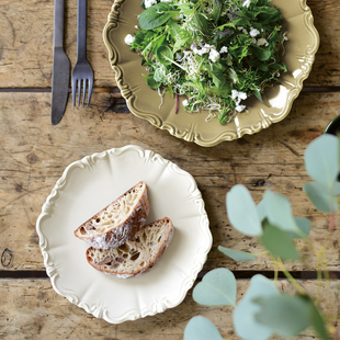 MY家 - 日本 STUDIO M' Bijouterie 贝壳浮雕边饰点心盘/餐盘