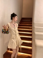 Ouyang Ouyang [супертяжелая промышленная одежда] полый вязаный свитер с необработанными краями, женский летний тонкий дизайнерский нишевый топ