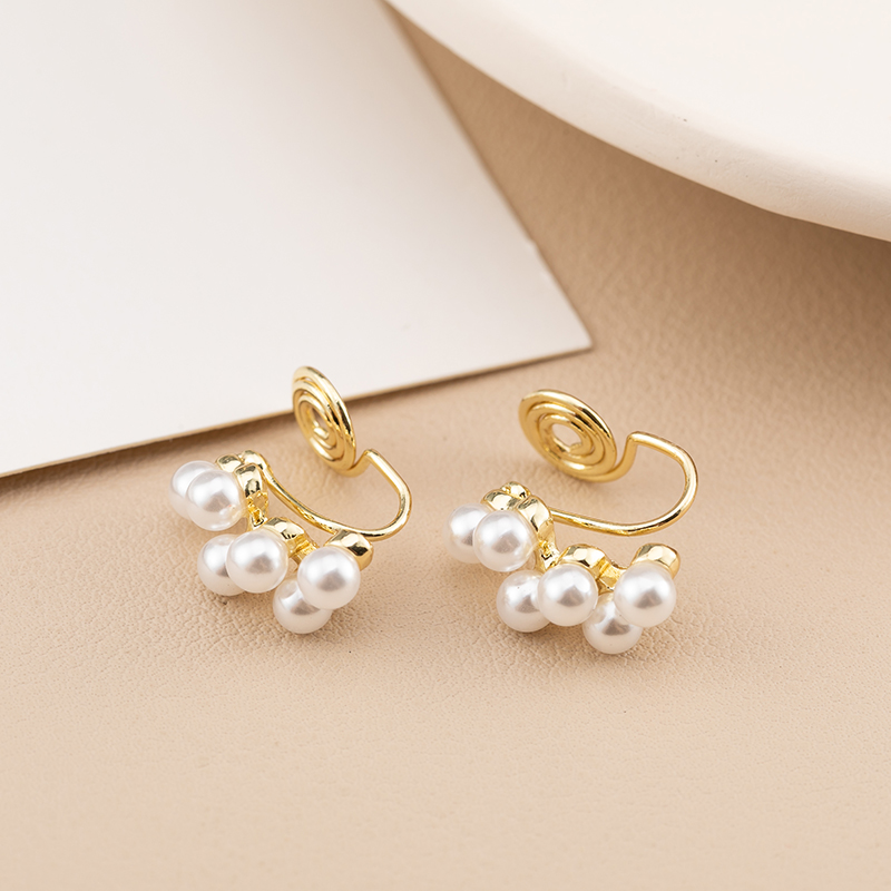 蚊香复古珍珠耳钉超仙高级感名媛