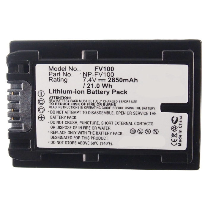 厂家直供适用索尼HDR-HC3 CX170 CX370/V NP-FV100相机电池