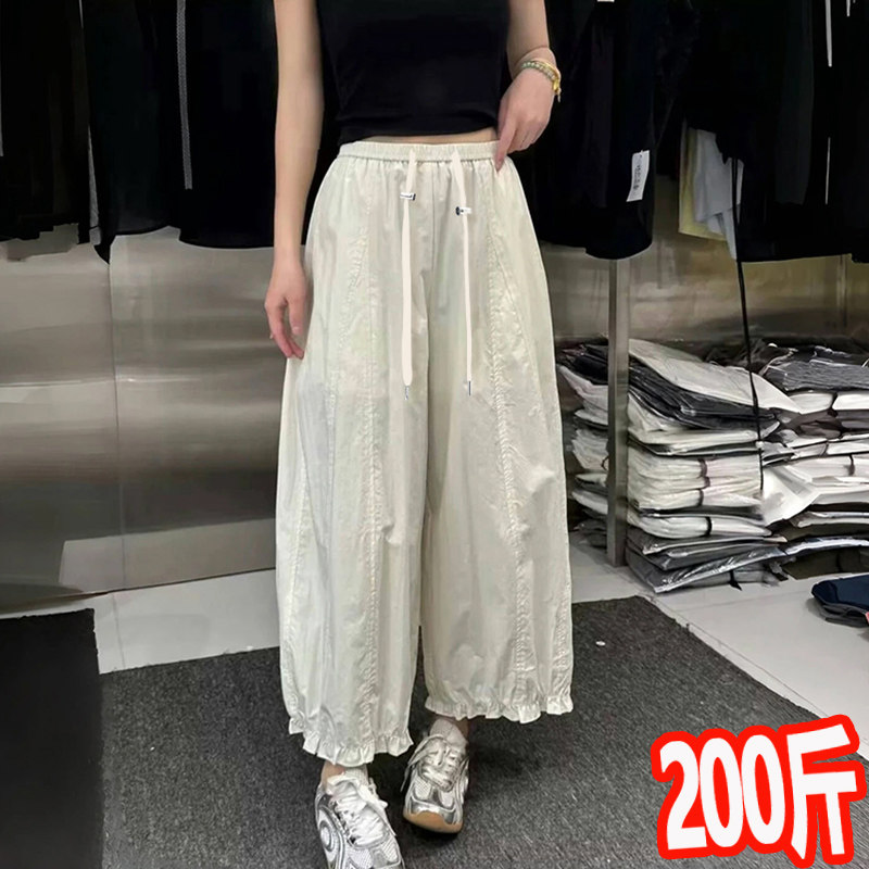 大码孕妇2026夏季新款休闲百搭缩脚阔腿裤高腰显瘦休闲裤200斤潮