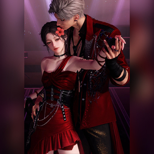 (开团)富士山恋与深空cos服女主主控秦彻小狸花暗夜舞曲裙子全套