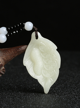 天然白玉暴富吊坠学生款项链