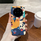 适用于OPPO 创意新款 Find 多头小熊 X8手机壳全包边Find X8Pro磨砂硬壳二合一硅胶防摔个性 简约FIND X8ULTRA