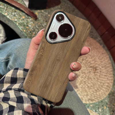 胡桃木纹 适用华为Pura70Pro手机壳全包边Nova12磨砂硬壳Nova11/10/Nova9保护套Mate50/Mate60Pro小众P50/P60