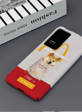 M记狗狗 适用于小米红米K50手机壳k50pro全包边菲林亮面塑料硬壳个性创意保护套新款小众耐脏男女款简约