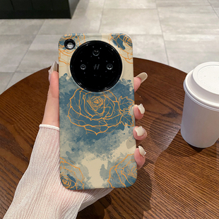 FINDX7手机壳X7Ultra菲林二合一FINDX6磨砂防摔硅胶FINDX5PRO硬壳软壳创意小众耐脏个性 扎染玫瑰 适用于OPPO