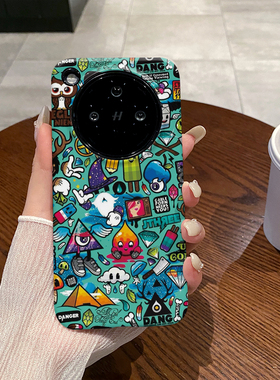 绿色涂鸦 适用于OPPO FIND X8S手机壳FINDX8Ultra菲林二合一磨砂FIND X8S+防摔硅胶塑料硬壳软壳耐脏