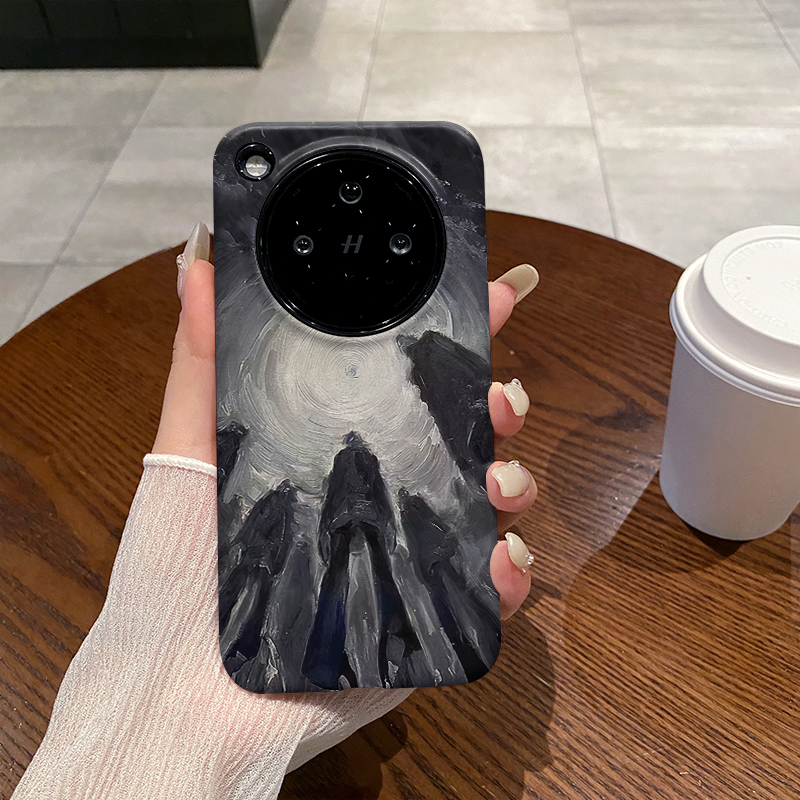 黑色抽象 适用于OPPO Find X8手机壳全包边Find X8Pro磨砂硬壳二合一硅胶防摔个性创意新款简约时尚FIND X8S