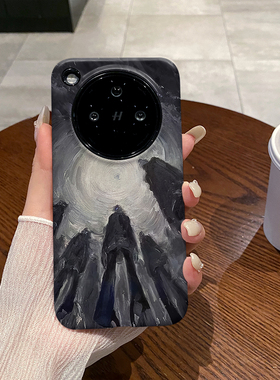 黑色抽象 适用于OPPO Find X8手机壳全包边Find X8Pro磨砂硬壳二合一硅胶防摔个性创意新款简约时尚FIND X8S