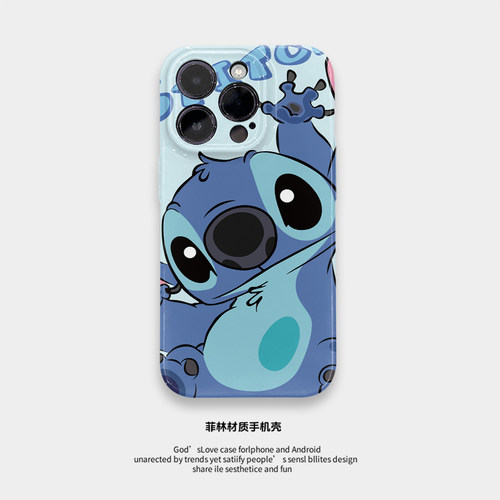 蓝史迪仔 适用于iPhone17ProMax手机壳16Pro菲林硬壳苹果15Pro全包边软壳14新款耐脏13保护套12小众11/XSMAX