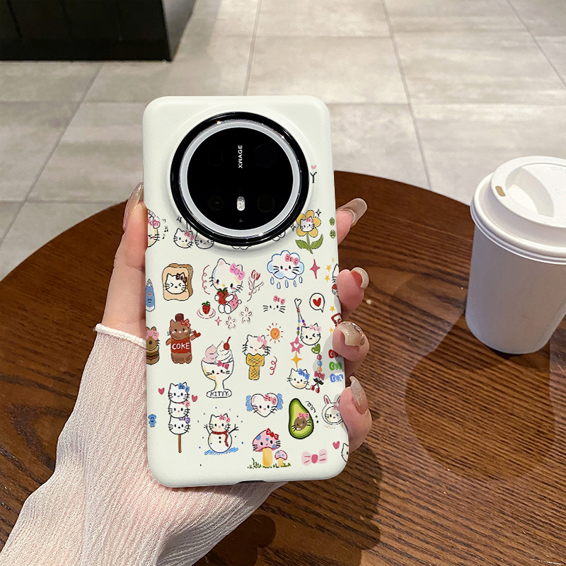 冰淇淋哈喽猫 适用于华为Mate60Pro手机壳Mate70全包边Mate50pro菲林Mate40磨砂二合一硅胶软壳硬壳防摔耐脏