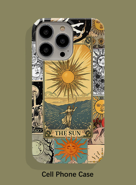 艺术太阳女神 适用iPhone16ProMax手机壳15苹果14Pro硬壳iPhone13全包边12Pro新款XSMAX个性7PLUS创意保护套