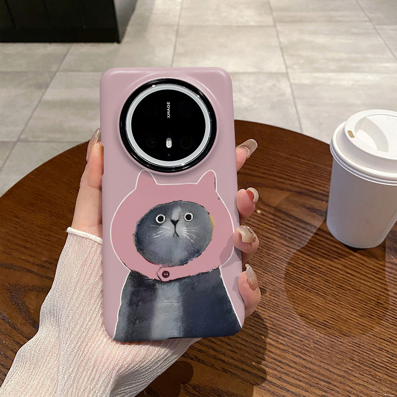 粉头套猫咪 适用于华为Mate60Pro手机壳Mate70全包边Mate50pro菲林Mate40磨砂二合一硅胶软壳硬壳防摔耐脏,3C数码配件,手机保护套/壳,淘宝优惠券,粉丝福利购,淘宝优惠卷