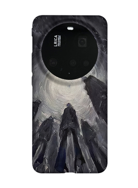 黑色抽象适用于小米15Ultra手机壳至尊版菲林硬壳小米15至尊版磨砂防摔塑料硬壳保护套个性新款时尚小众耐脏