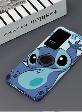 蓝史迪仔 适用于小米红米K50手机壳k50pro全包边菲林亮面塑料硬壳个性创意保护套新款小众耐脏男女款简约