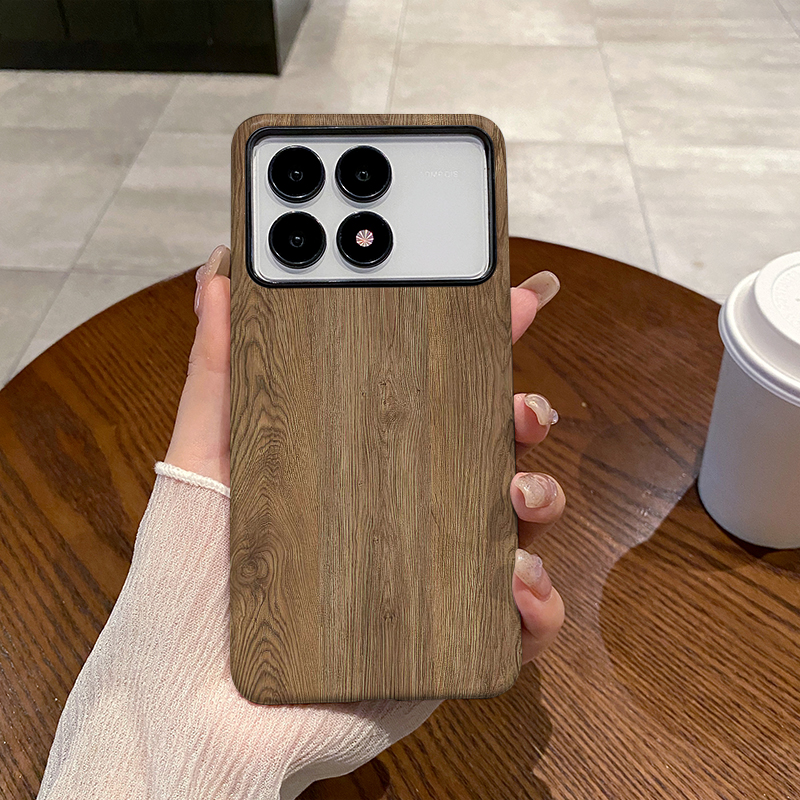 胡桃木纹 适用于小米红米K70PRO手机壳全包边K70至尊版磨砂硬壳二合一硅胶防摔个性创意新款简约时尚耐脏