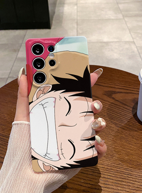 路飞 适用于三星S26Ultra手机壳S25全包边S24Ultra菲林S23亮面S22塑料硬壳个性创意保护套新款小众耐脏