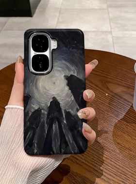 黑色抽象 适用于VIVO IQOONeo10手机壳IQOO Neo10Pro菲林二合一磨砂防摔硅胶塑料硬壳软壳保护套创意小众耐脏