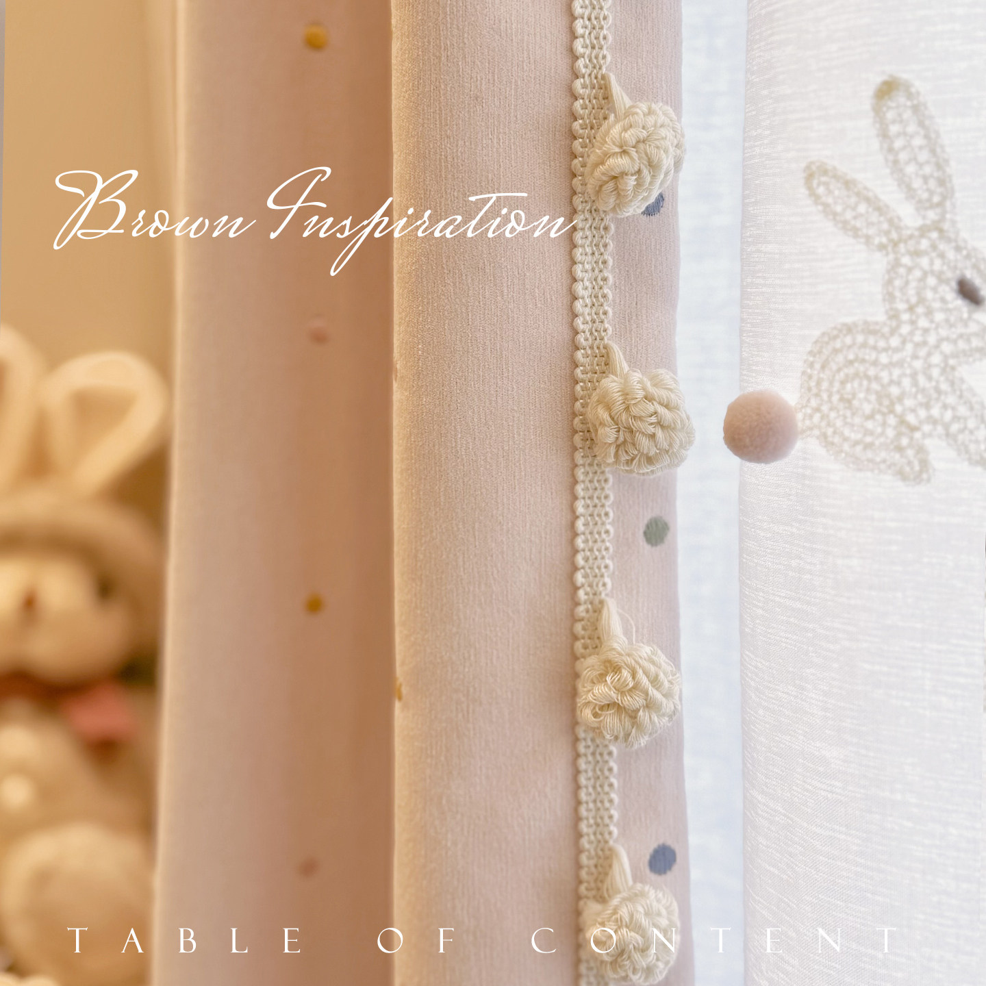 奶油风可爱兔子波点刺绣粉色少女心女孩公主房卧室儿童房遮光窗帘