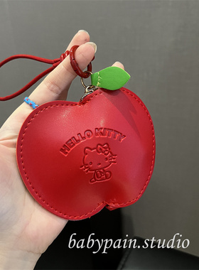 babypain ins风秋冬复古红色皮质适用airpods4耳机套airpods3耳机壳pro2保护套挂绳零钱包2代3代可爱少女心