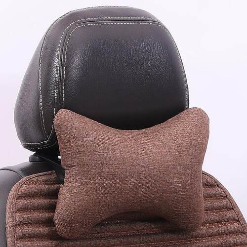 四季通用亚麻舒适汽车头枕