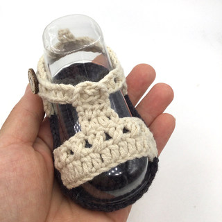 针致手作宝宝鞋软底婴儿手工编织镂空学步鞋凉鞋男女婴儿鞋0一3月