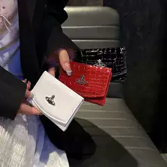 Trendy Brand Three-Dimensional Hollow Saturn Card Holder Suitable for Coin and Card Storage, High-Quality Crocodile Pattern Faux Leather Soft Case
