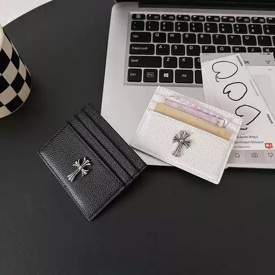 Trendy retro three-dimensional Kroc heart card holder suitable for card clip, new lychee pattern imitation leather change storage card bag