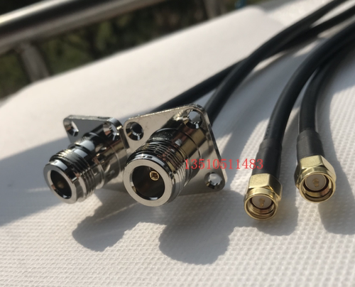 N-KF/SMA-J工业级RG223射频同轴连接线 N母带法兰转SMA公高频跳线