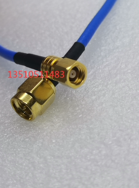 SMC母转SMA公蓝色RG316D双屏蔽射频线SMC/SMA-KJ高频传感器信号线