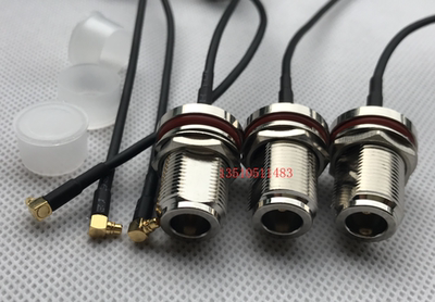 N-KY/MMCX-JW射频黑色RG316跳线 N母带盘转MMCX公弯高频AP跳线