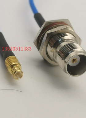 TNC母带螺母转MCX公蓝色RG405射频线 TNC-KY/MCX-J高频SFT50-2线