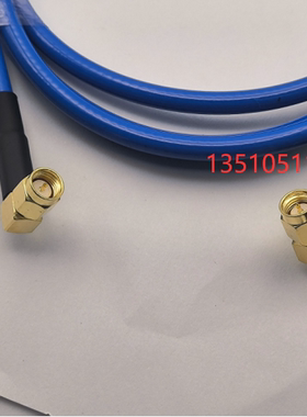 SMA公弯转SMA公弯蓝色RG142射频馈线SMA-JJW双屏蔽工业级高频RF线