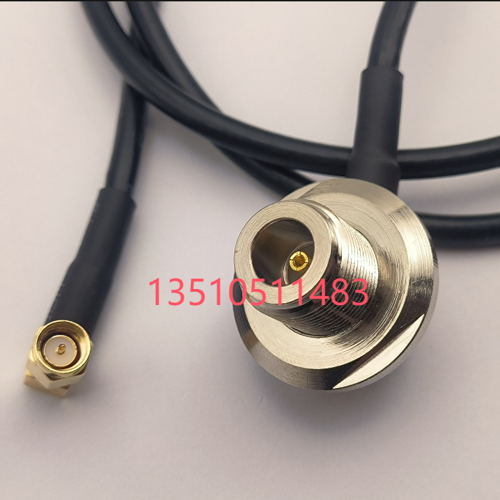 N-KW烟斗款转SMA公弯3DFB低耗射频AP线 N母弯转SMA公3D高频馈线