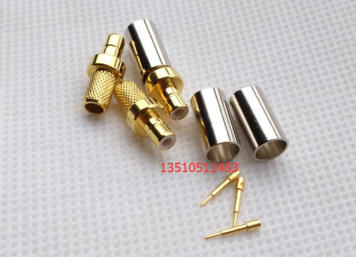 SMB-J-3射频同轴RF接头 SMB公内压接RG142 RG400 RG58 50-3馈线