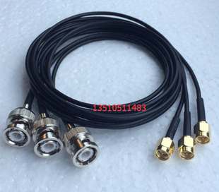 BNC/SMA-JJ射频黑色RG316示波器跳线 BNC公转SMA高频RF馈线50欧姆