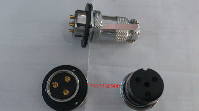 航空插头插座30M 2芯-14芯  GX30航空插座电源信号连接器开孔30mm