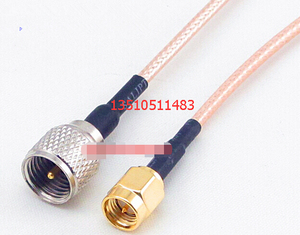 MINI UHF/SMA-JJ射频手台对讲机跳线 迷你UHF/M公转SMA公50欧馈线