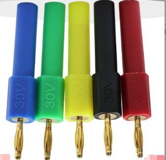 2MM转4MM香蕉插头转接头2MM公转4MM母孔公转母转换头 5色可选