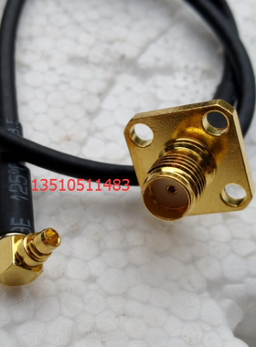 SMA-KF/MMCX-JW黑色RG316射频跳线 高频SMA母带法兰转MMCX公AP线