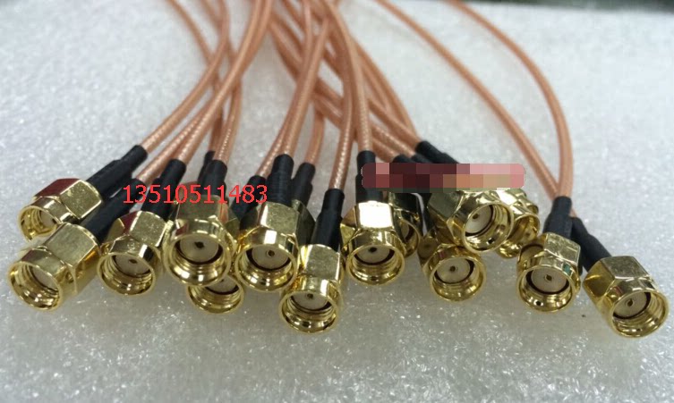 射频RP-SMA-JJ同轴RG178跳线 高频SMA双公反极内孔SMA特氟龙馈线