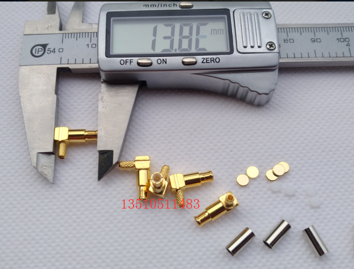 射频MCX-JW-1.5加长同轴连接器MCX公弯头加长针RG316高频RF信号头