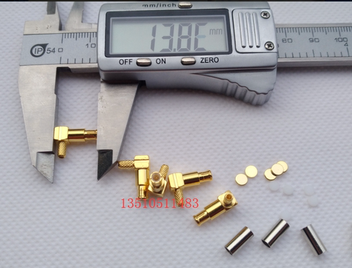射频MCX-JW-1.5加长同轴连接器MCX公弯头加长针RG316高频RF信号头