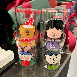 一瓶易拉罐玻璃杯啤酒杯耐高温高硼硅牛奶杯子家用水杯小酒杯茶杯