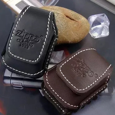 美国原装正品zipoo打火机专用皮套煤油打火机保护套芝宝配件牛皮
